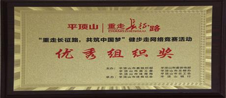“重走長征路，共筑中國夢”健步走網(wǎng)絡(luò)競賽活動優(yōu)秀組織獎