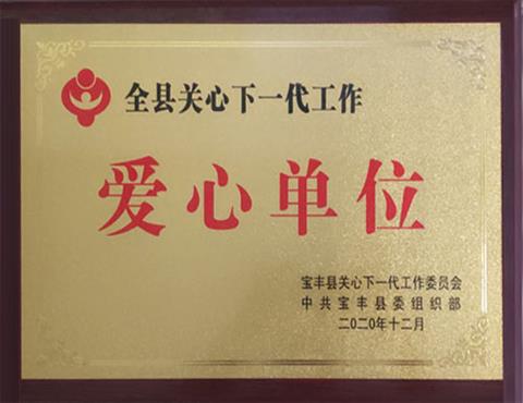 全縣關心下一代愛心單位                                       